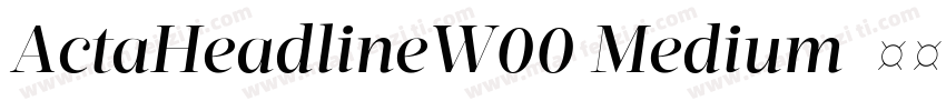 ActaHeadlineW00 Medium字体转换